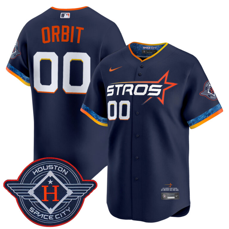 Men Custom Houston Astros blue 2025 City Connect Vapor Limited Stitched Jersey->customized mlb jersey->Custom Jersey